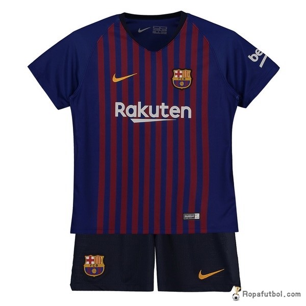 Camiseta Barcelona Replica Primera Ropa Niños 2018/19 Azul Rojo